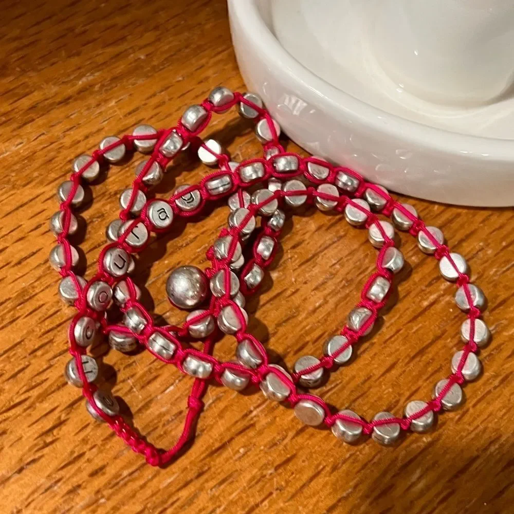 Premier Designs Silver and Pink “Encourage” Wrap Bracelet #PDBR